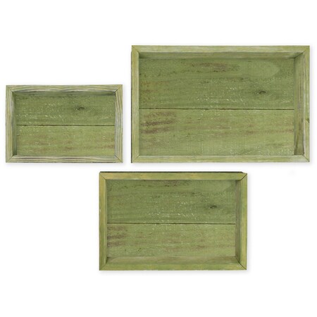 Ekena Millwork Rectangle, Closed Back, Vintage Farmhouse Shadow Box Shelves, Barnwood Decor Collection, PK3 DECR18SBRTCBGR